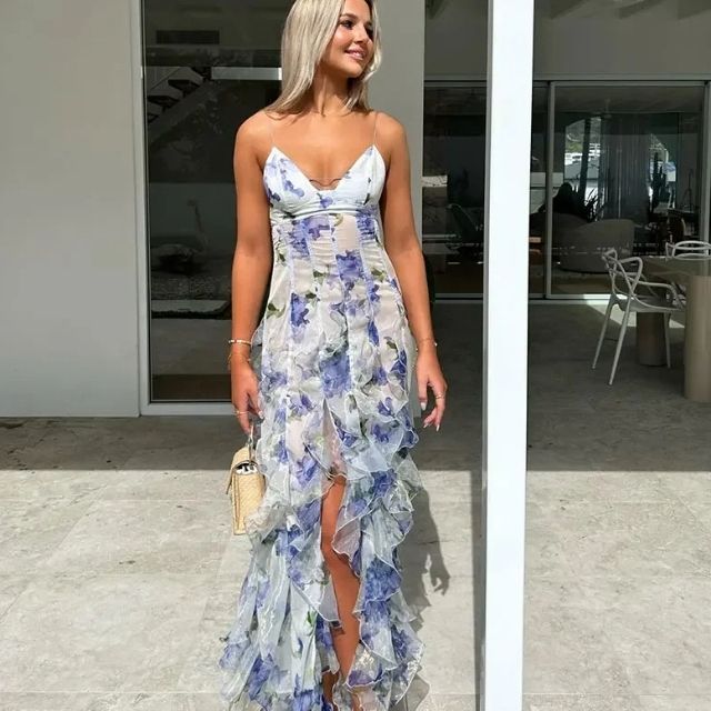 Elegantes Kleid Mit Floralem Muster Für Mädchen