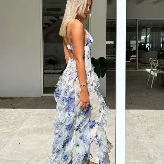 Elegantes Kleid Mit Floralem Muster Für Mädchen