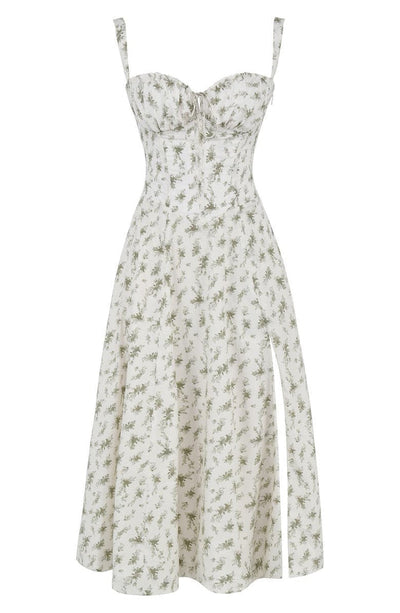 Floral Kleid | Elegant sommer sleeveless Midi Frauenkleid