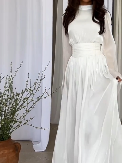 Hübsches Maxikleid mit Bindegürtel für Damen