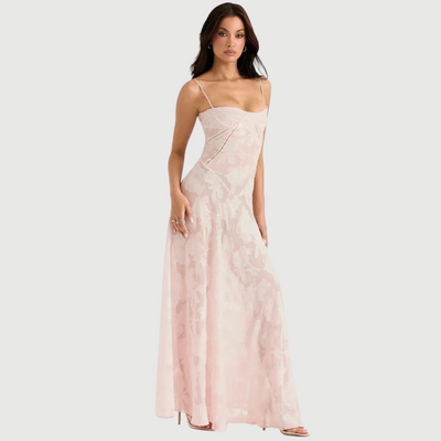 Zartrosa Elegantes Spitzenkleid für Mädchen