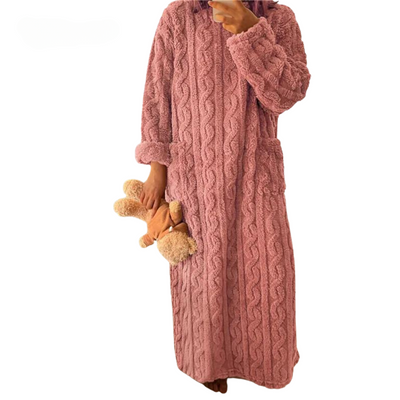 Kuscheliges Pulloverkleid aus Kabelstrick für Frauen