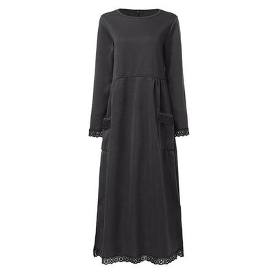 Bequemes Pullover Maxikleid für jeden Tag