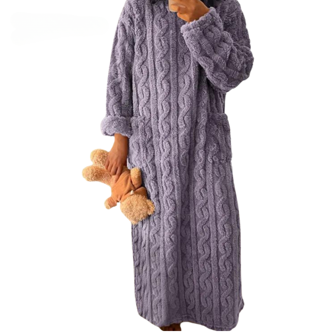 Kuscheliges Pulloverkleid aus Kabelstrick für Frauen