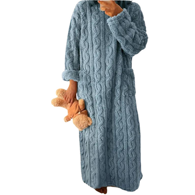 Kuscheliges Pulloverkleid aus Kabelstrick für Frauen