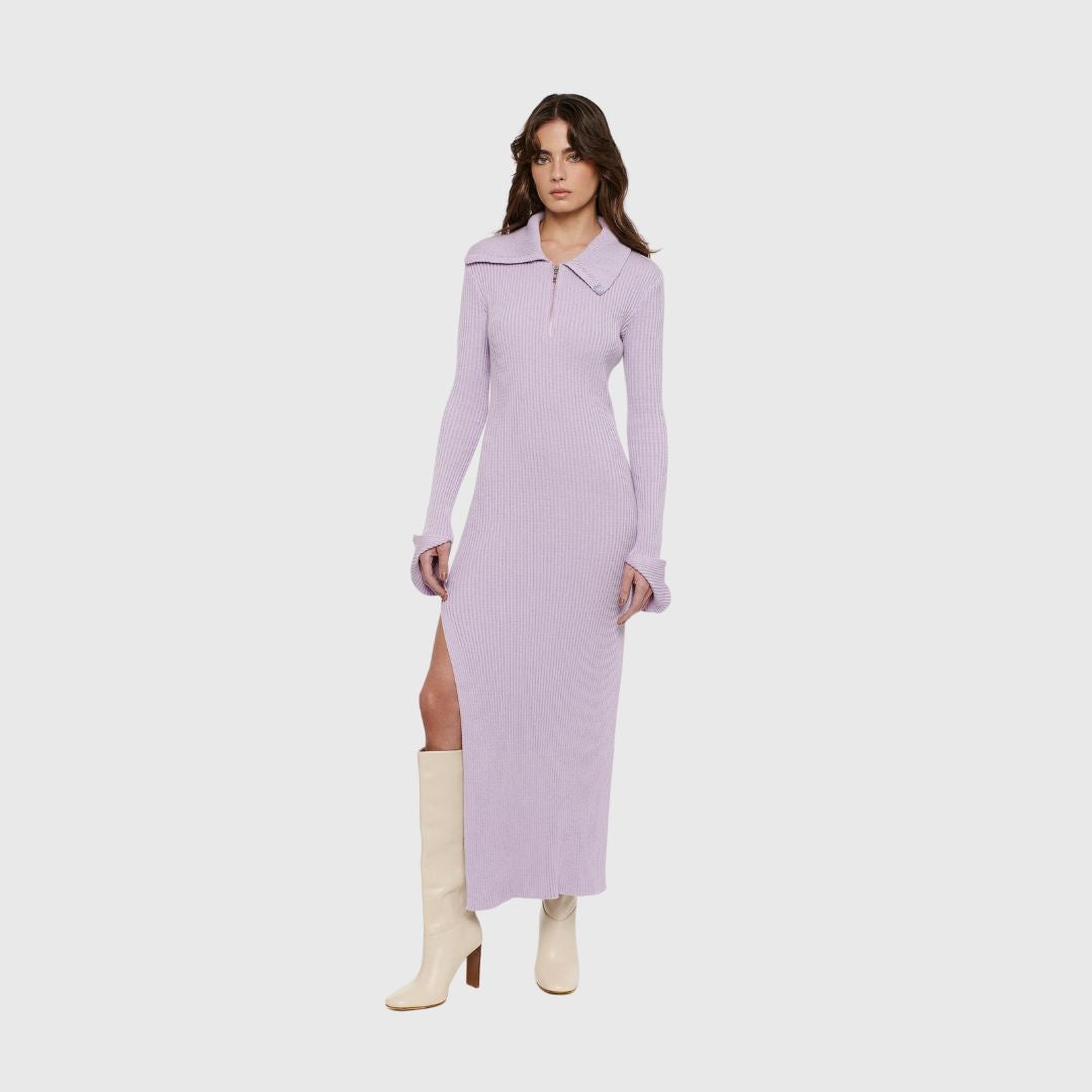 Elegantes Strickkleid - Orchidee für besondere Anlässe