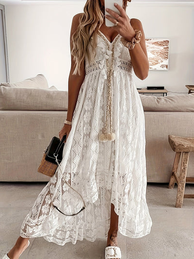 Elegantes V-Ausschnitt Maxikleid Damen für den Sommer