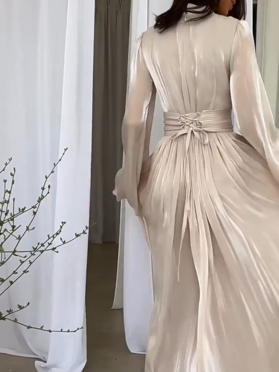 Hübsches Maxikleid mit Bindegürtel für Damen