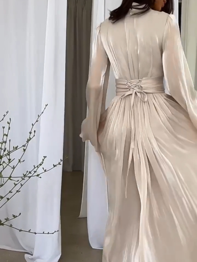 Hübsches Maxikleid mit Bindegürtel für Damen