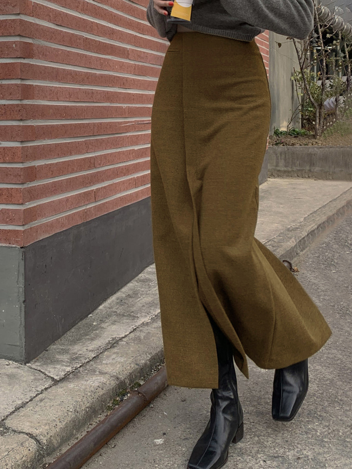 Eleganter Chique Maxi Rock Mit Schlitz Für Damen