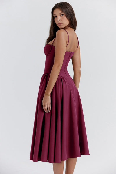 Vintage Sommerkleid für Damen – Elegant mit Spaghettiträgern