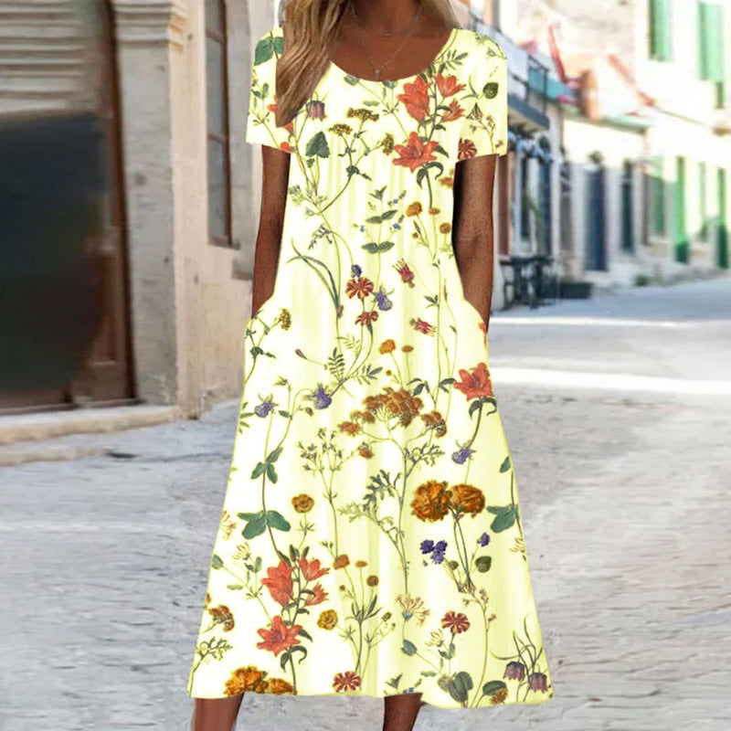Schönes Blumen-Maxikleid für den Sommer