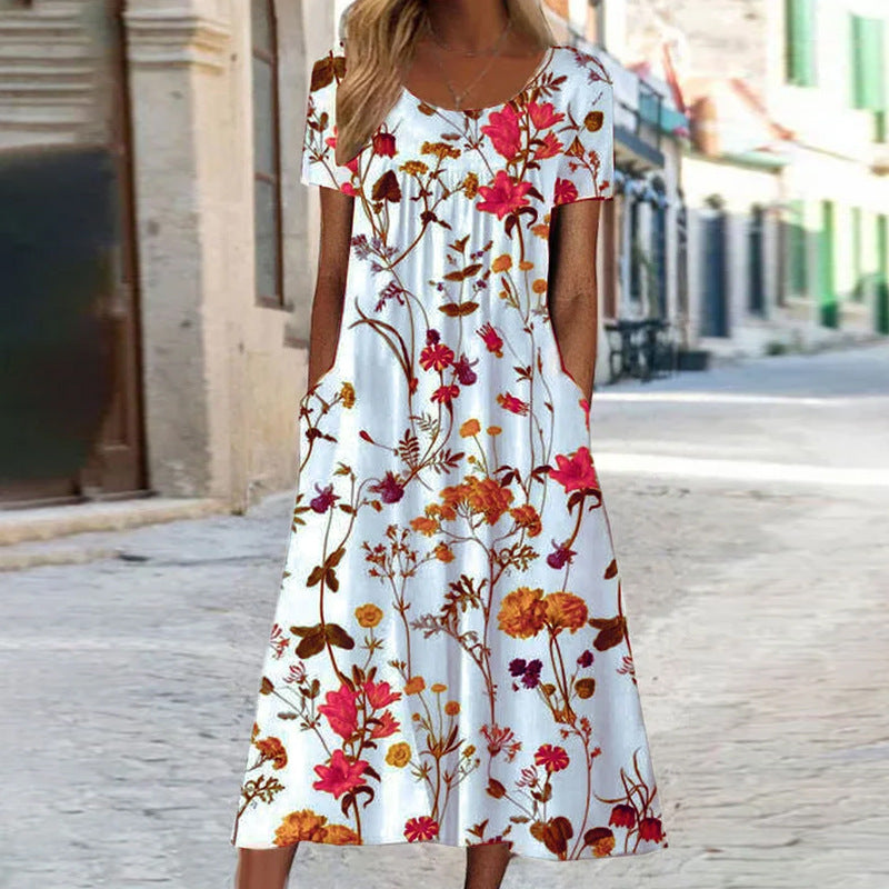 Schönes Blumen-Maxikleid für den Sommer