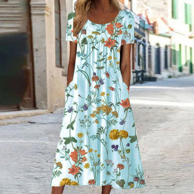 Schönes Blumen-Maxikleid für den Sommer