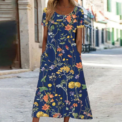 Schönes Blumen-Maxikleid für den Sommer