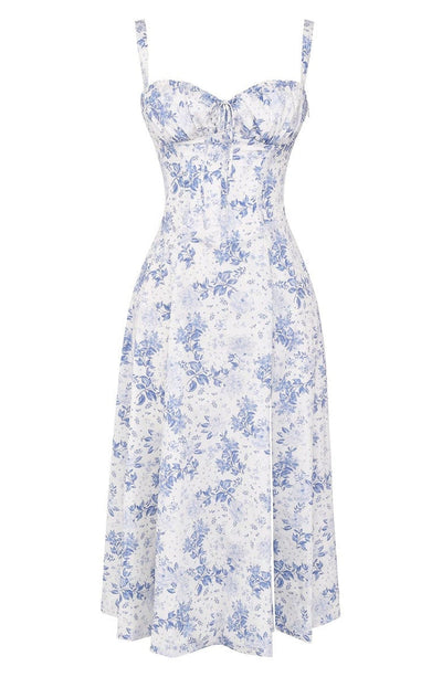 Floral Kleid | Elegant sommer sleeveless Midi Frauenkleid