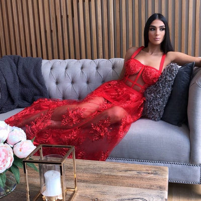 Schönes Blumen Maxikleid für Damen