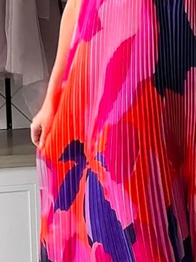 Elegantes Tiefes V-Ausschnitt Schwingkleid für Damen