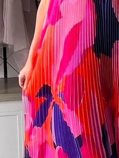 Elegantes Tiefes V-Ausschnitt Schwingkleid für Damen