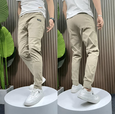 Cargohose für Herren - Slim Fit Stretch Stoffhosen Mit Taschen