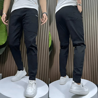 Cargohose für Herren - Slim Fit Stretch Stoffhosen Mit Taschen