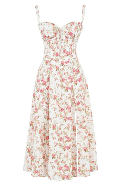 Floral Kleid | Elegant sommer sleeveless Midi Frauenkleid
