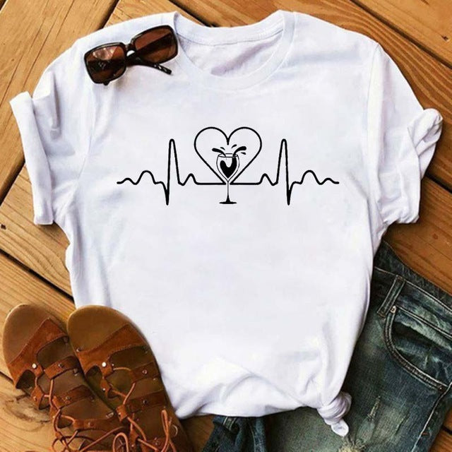 Avelena | Kawaii Roségold Weinglas T-Shirt