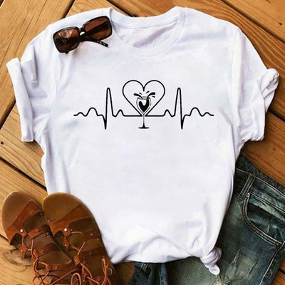 Avelena | Kawaii Roségold Weinglas T-Shirt