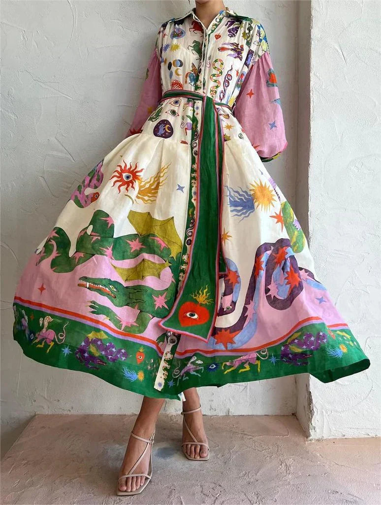Elegantes Italienisches Maxikleid für jeden Anlass