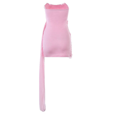 Elegantes Schulterfreies Maxikleid mit Raffung